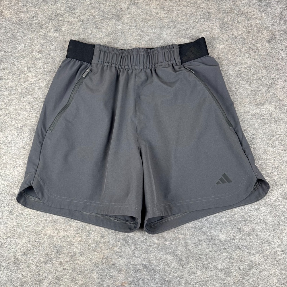 adidas Axis Woven 4.0 Training Shorts 5" IS5506 Zip Pockets Gray Mens Small S‎